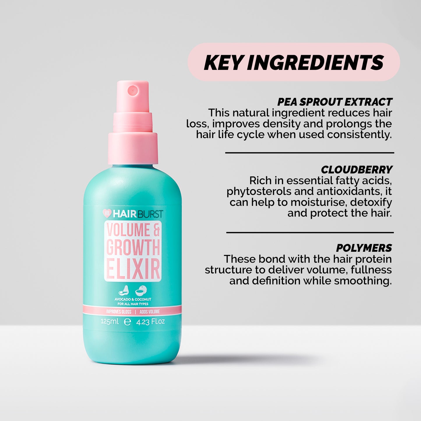 Hairburst Volume & Growth Elixir Spray 125ml (Expiration: June 2024)